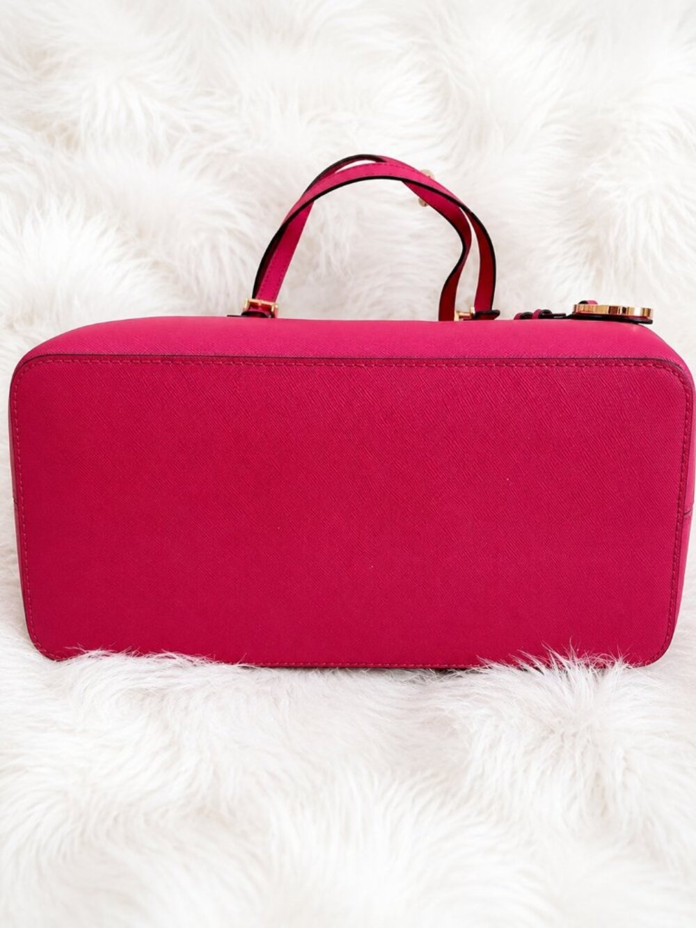 NWT Michael Kors Jet Set Travel Pink Leather Zip Structured Shoulder Bag - Picture 3 of 6